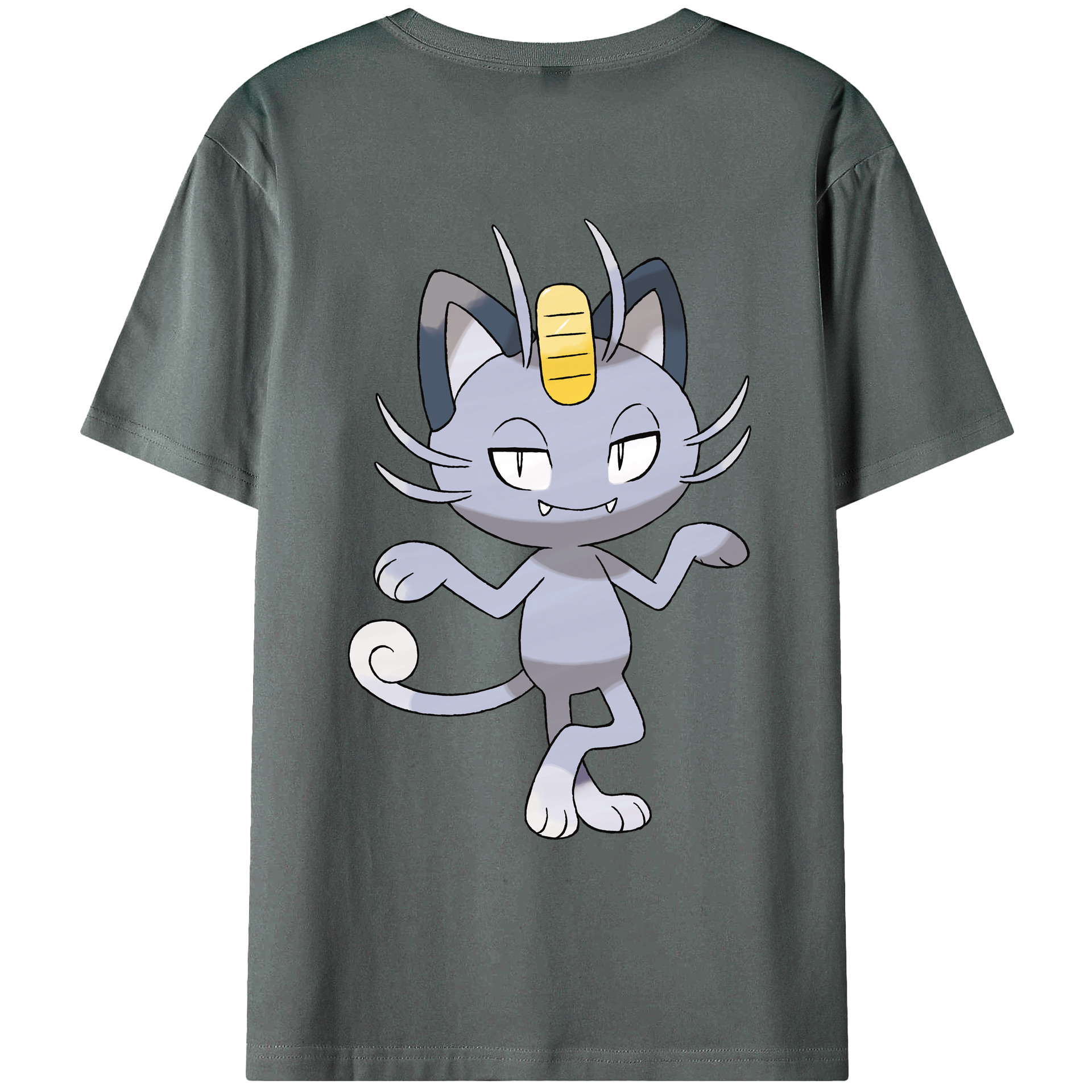 （画像用） ポケットモンスター Pokémon 綿100％ メンズ半袖Tシャツ（バックプリント） 通気性
